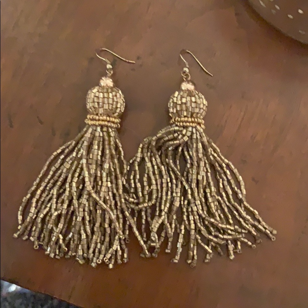 Gold statement earrings